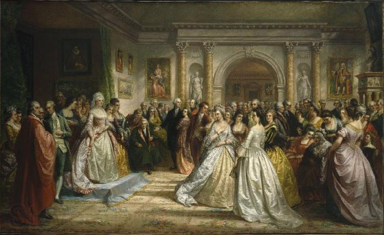 Daniel Huntington The Republican Court (Lady Washington's Reception Day) France oil painting art